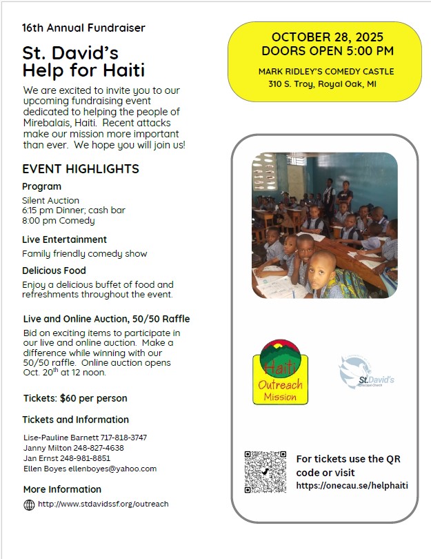ST. DAVID’S HELP FOR HAITI FUNDRAISER
